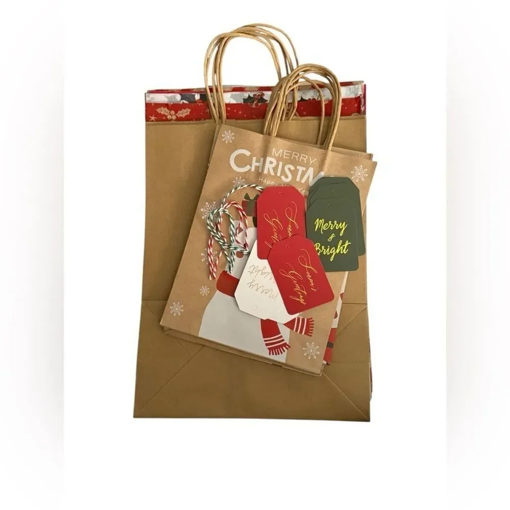 XMS-4 br Set of 6 Christmas Gift Bags